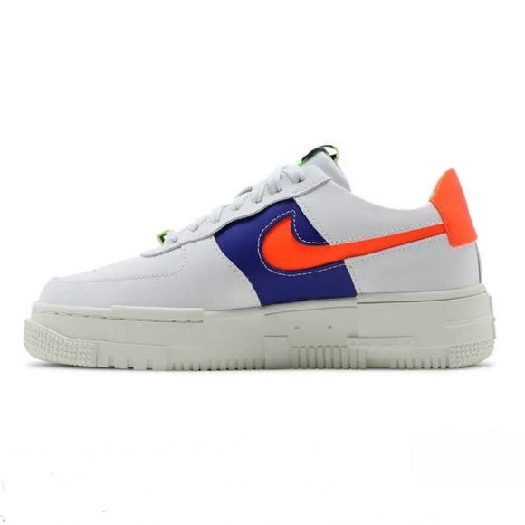 Nike Shoes - Nike Air Force 1 Pixel Summit White Concord Hyper Crimson Sneaker